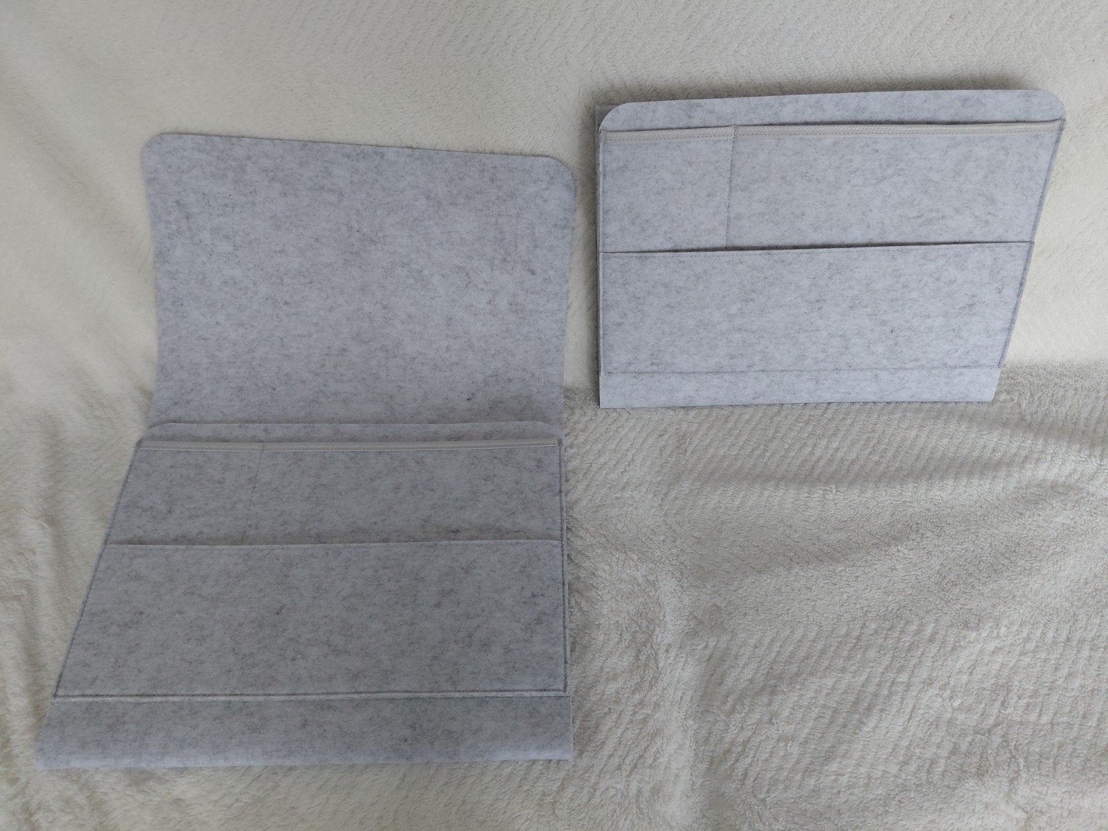 Relaxdays Bed Bank Organizer van Vilt - Grijs, Ophalen of Verzenden, Nieuw, Grijs, Textiel