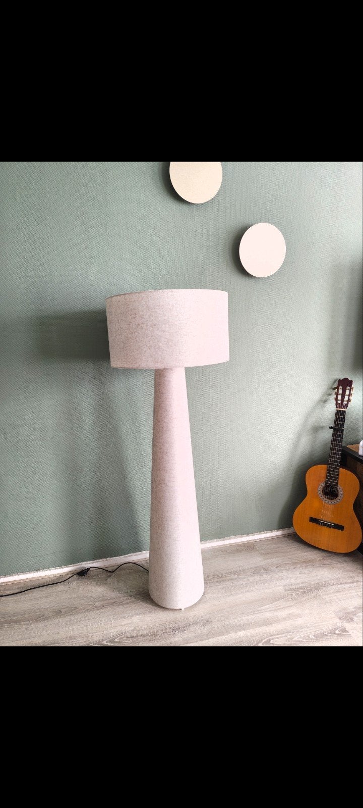 Japandi Kwantum lamp vloerlamp, Huis en Inrichting, Ophalen, Zo goed als nieuw, Textiel, 100 tot 150 cm