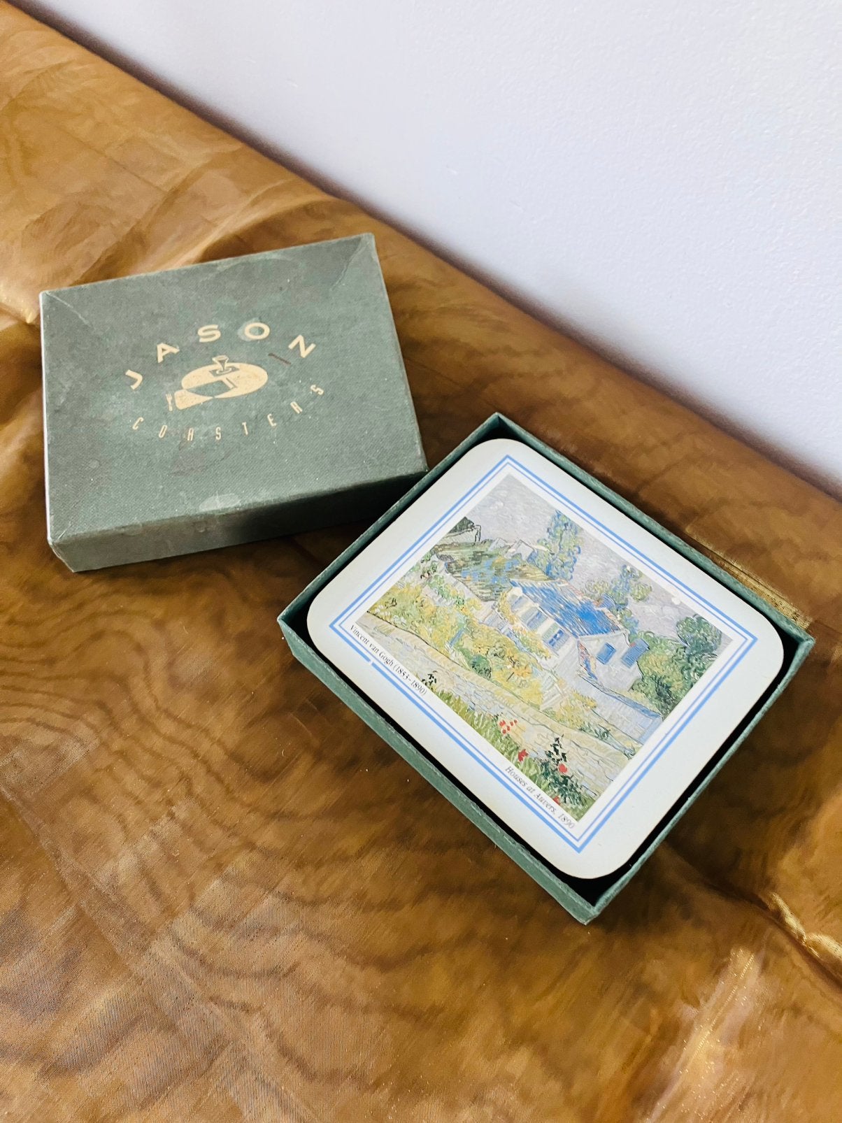 6 vintage onderzetters, Vincent van Gogh Designer Collection, Ophalen of Verzenden, Glasonderzetter, Zo goed als nieuw, Natuurlijk materiaal