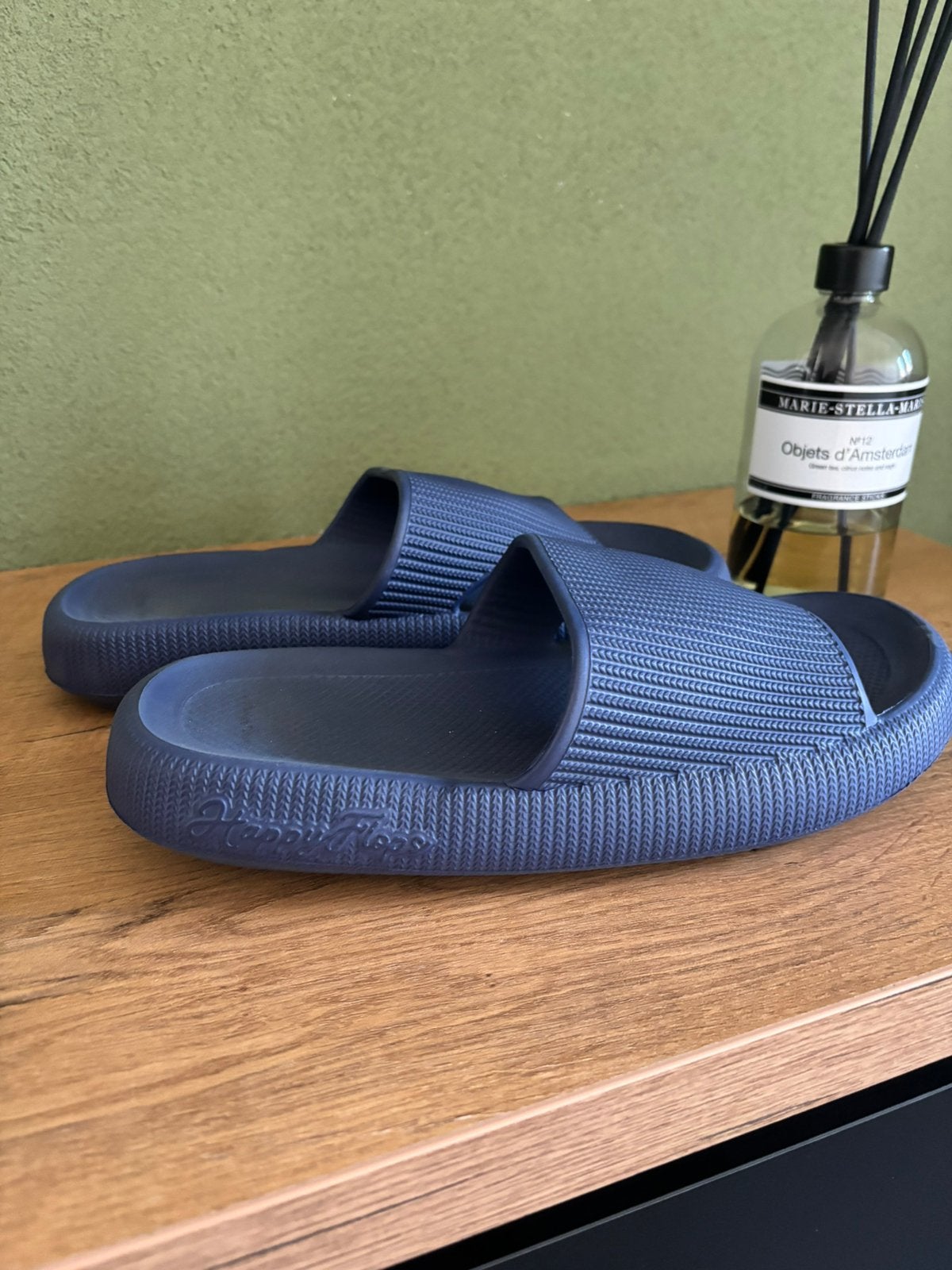 Te koop nieuwe HappyFlops heren, Slippers, Blauw, Nieuw, Ophalen of Verzenden