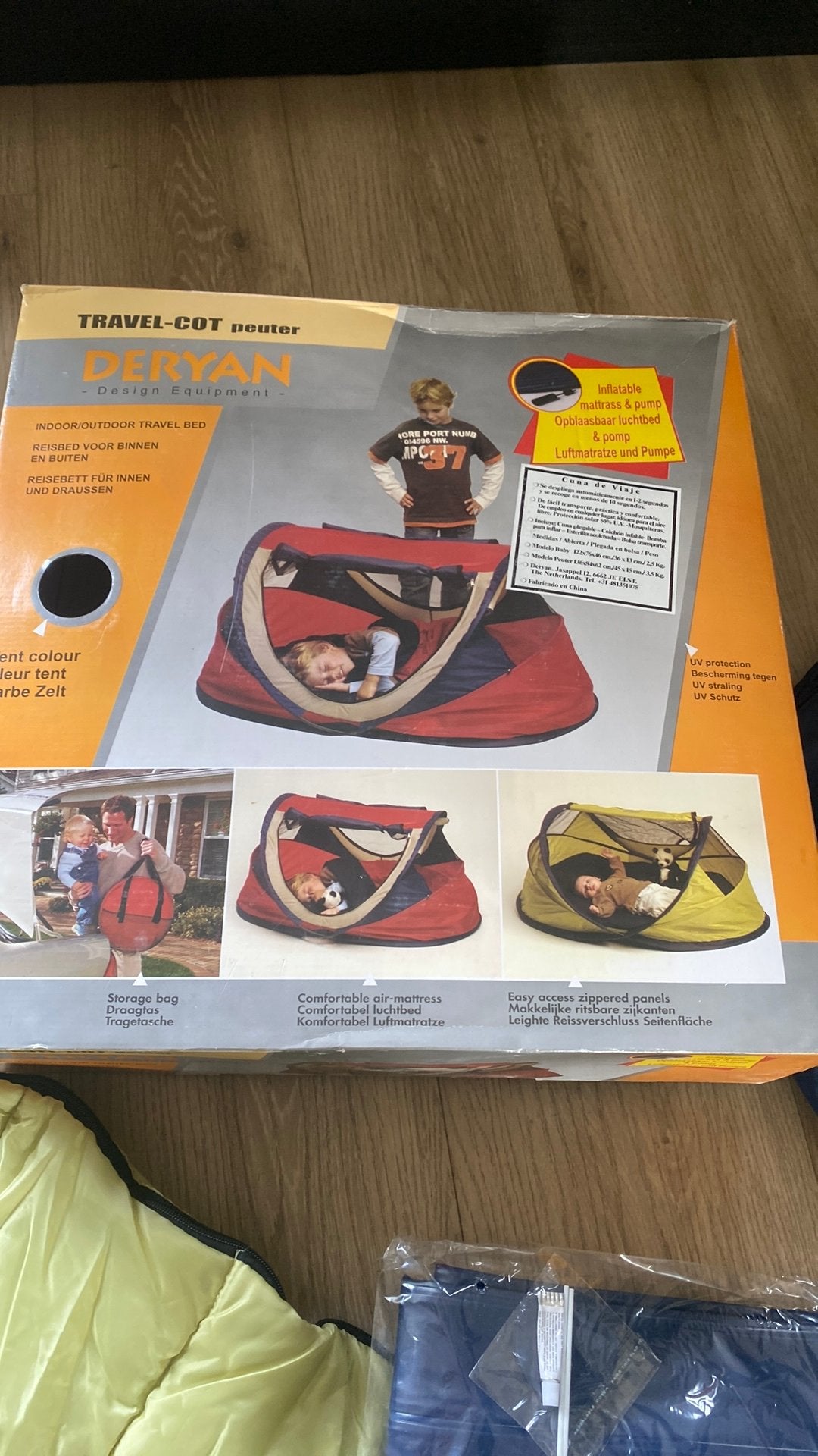 Deryan travel cot campingbedje, Kinderen en Baby's, Babywiegjes en Ledikanten, Ophalen of Verzenden, Zo goed als nieuw, Reisbedje