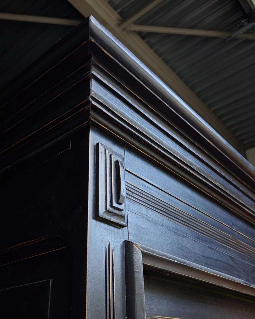 Unieke servieskast "Art Deco" | Vitrinekast jaren20-30 #0498, Metaal, Gebruikt, -, 200 cm of meer
