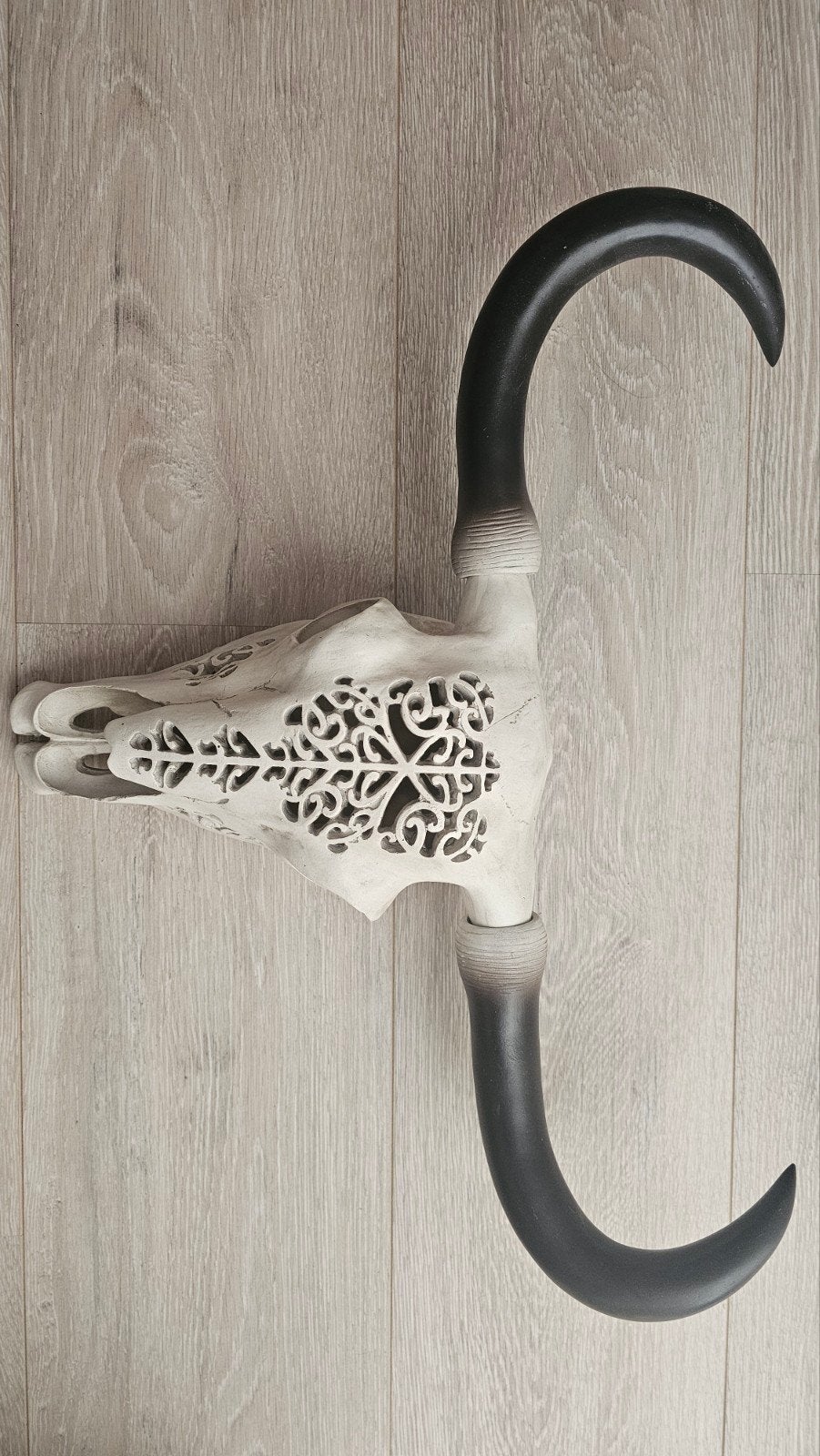 Decoratie schedel, Ibiza, boho, stijl met afneembare hoorns, Huis en Inrichting, Ophalen, Gebruikt, Boho