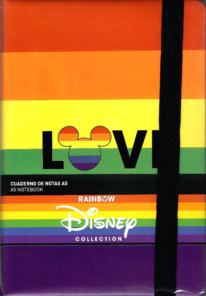 Disney - Pride Rainbow Kunstleer Notebook, https://www.cerdagroup.com/en/en/contact, A5, Nieuw, Ophalen of Verzenden