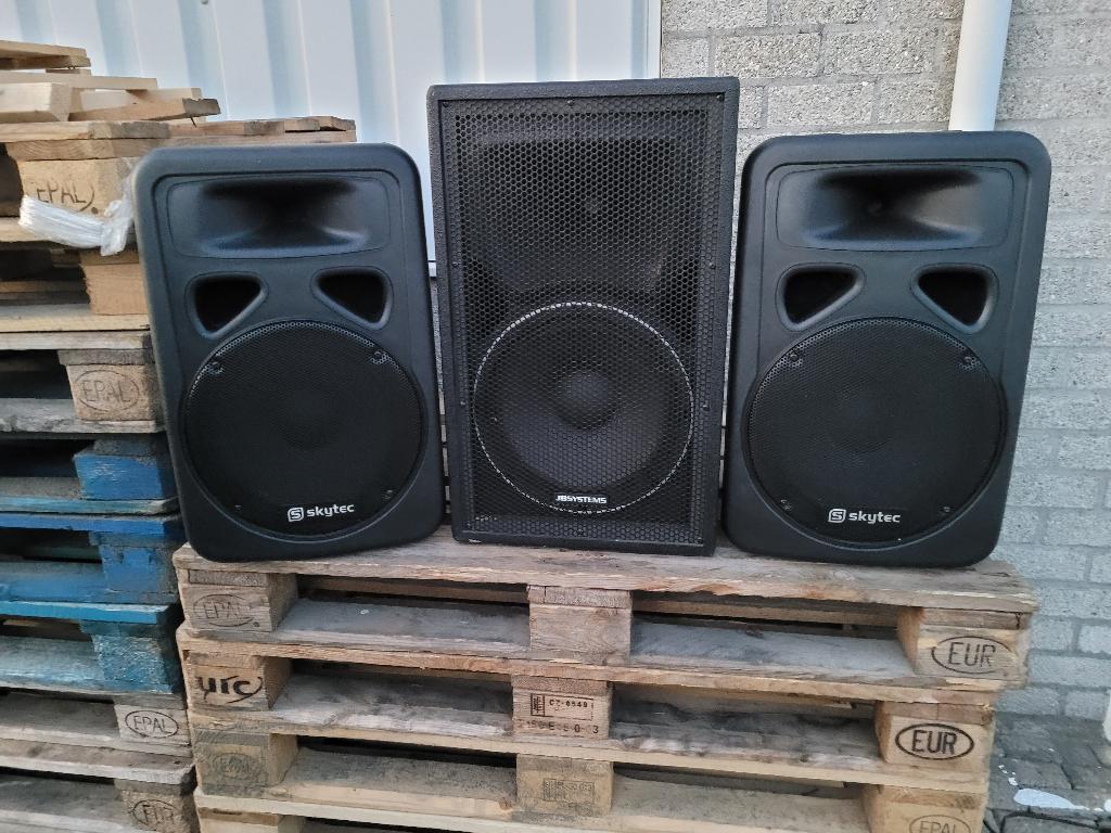 schitterende zeer zware set luidsprekers speakers, Overige merken, Refurbished, Ophalen of Verzenden, 120 watt of meer
