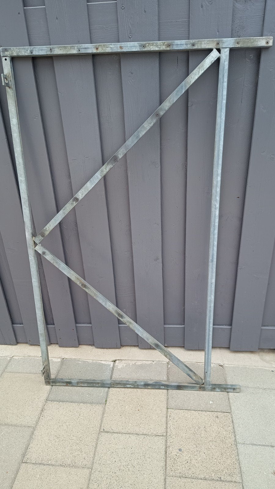 Gegalvaniseerd hekwerkpoortframe 155x100 cm, Ophalen, Met poort, Gebruikt, Tuinhek