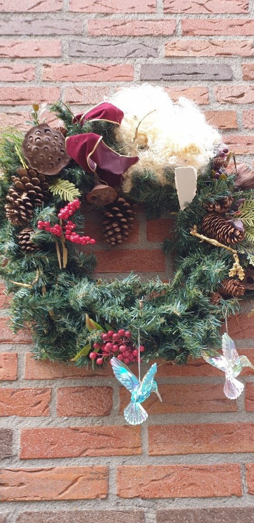 kerst krans groot met kerstman, Diversen, Kerst, Ophalen of Verzenden, 'T Olde Gre-j, Info@toldegrej.nl, Endepoelstraat 20f Didam