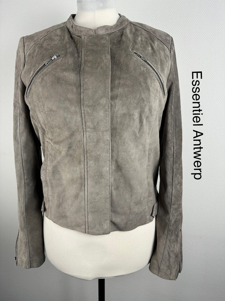 Essentiel Antwerp Leren Jas  (mt: 42) 28,7/9559, Kleding | Dames, Zwart, Maat 42/44 (L), Ophalen of Verzenden, Zo goed als nieuw