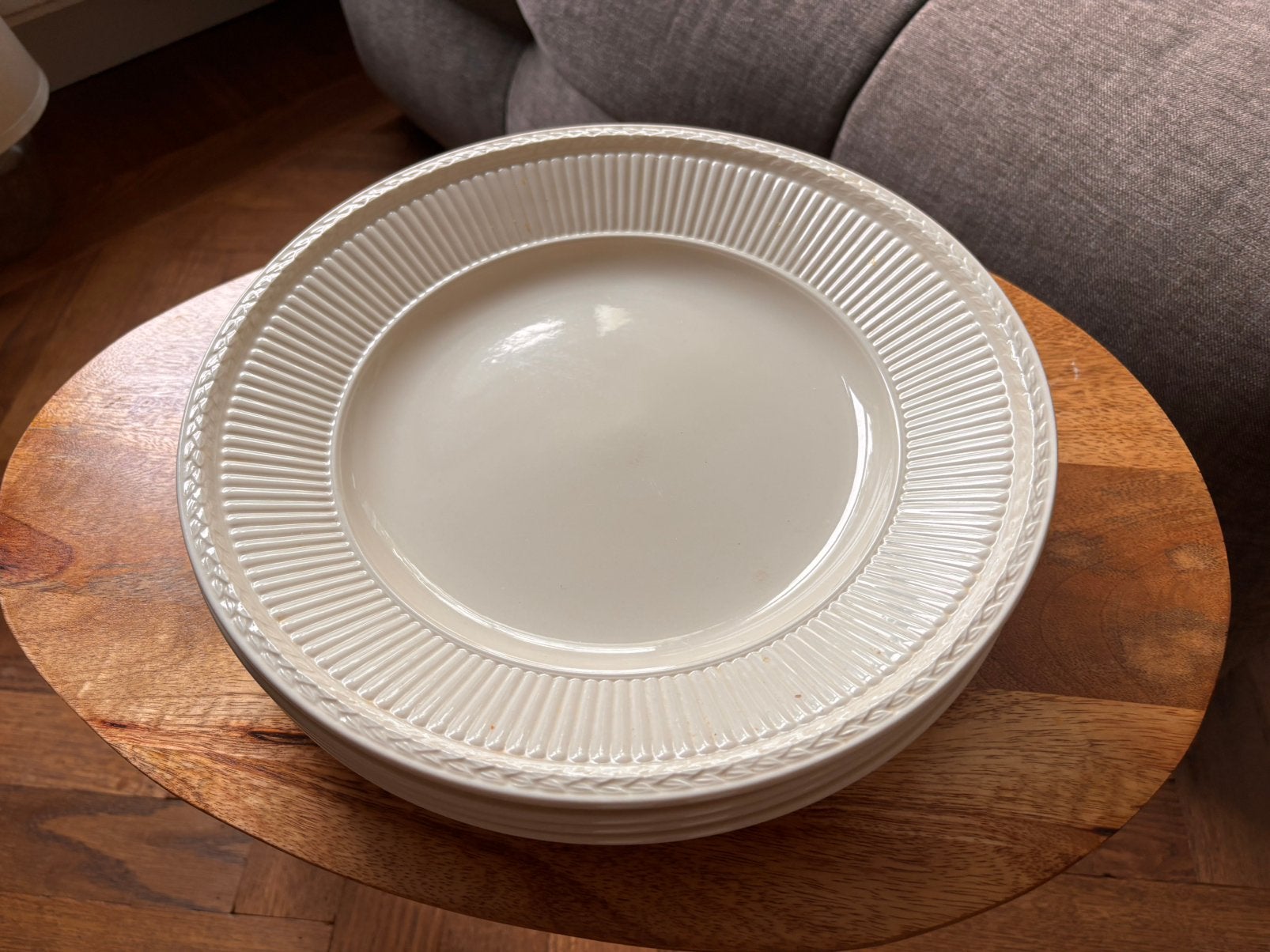 4 Wedgwood Edme ‘diepe onderborden’, Ophalen of Verzenden, Zo goed als nieuw, Aardewerk, Overige typen
