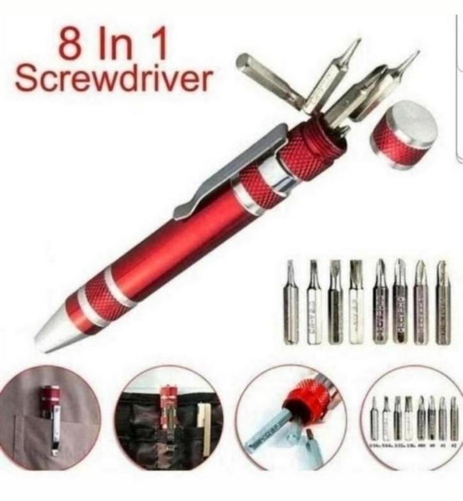 8 In 1 Pen Schroevendraaier Set Reparatie Tool Kit €6,00, Ophalen of Verzenden, Nieuw