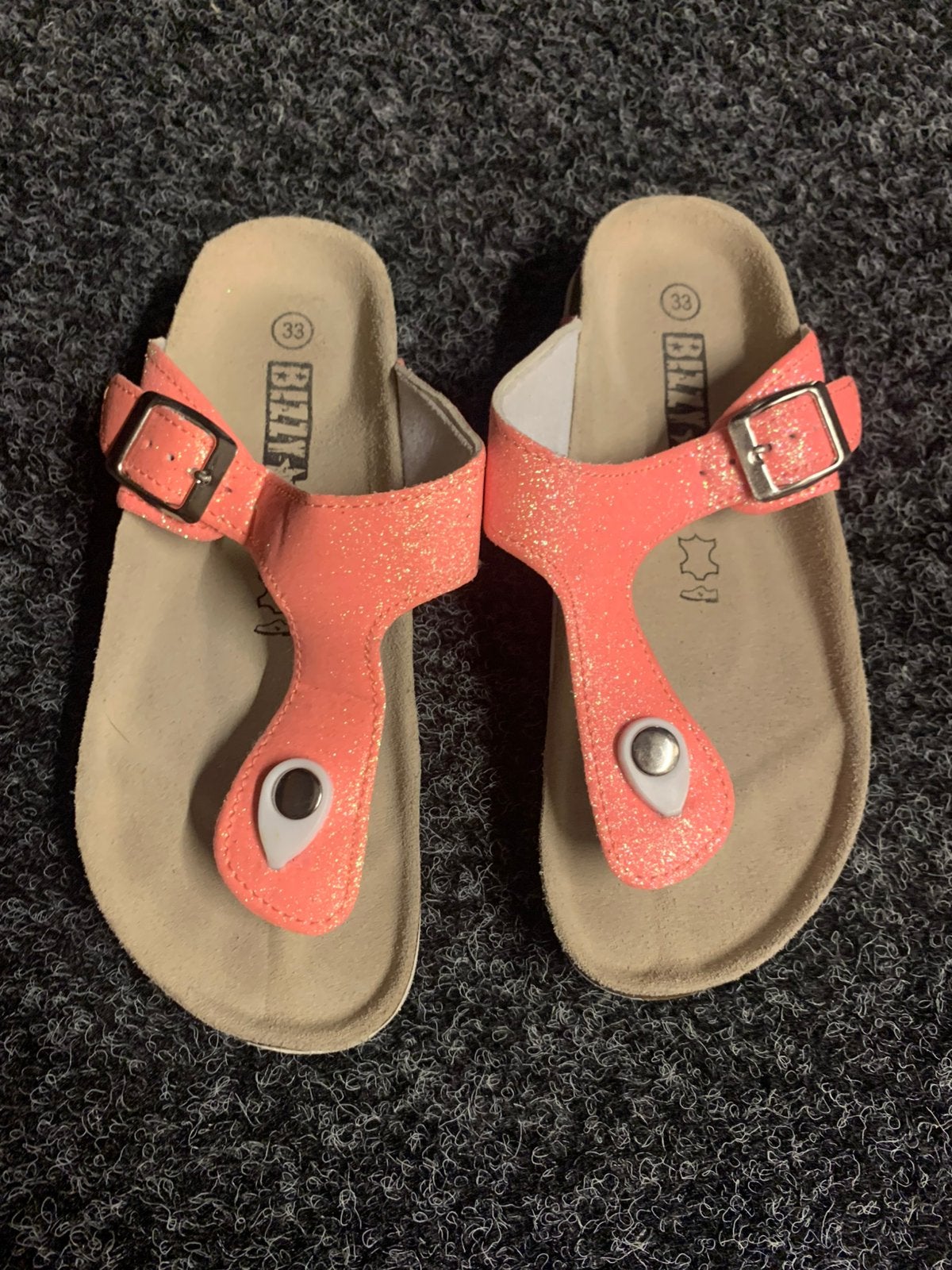 Nieuw roze leer slippers maat 33, Meisje, Schoenen, Nieuw, Ophalen of Verzenden