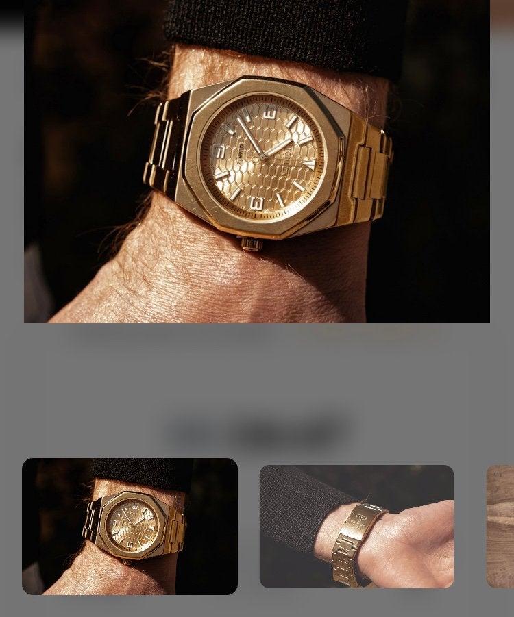 Hodler watch Zernez-gold Gold, Sieraden, Tassen en Uiterlijk, Ophalen of Verzenden, Nieuw, Polshorloge, Overige merken