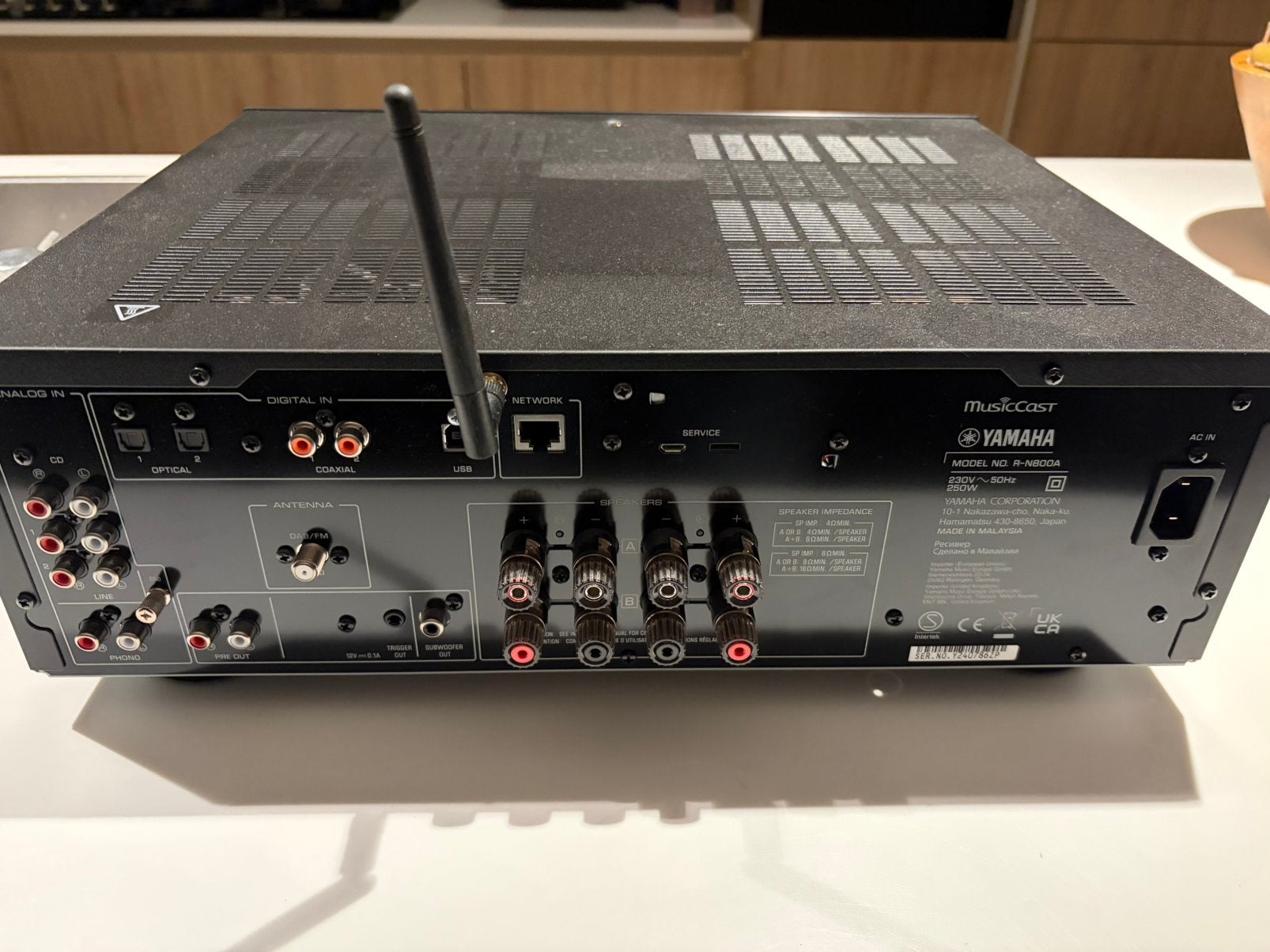 Zgan yamaha RN800a stereo receiver, Ophalen, Yamaha, Zo goed als nieuw, 60 tot 120 watt