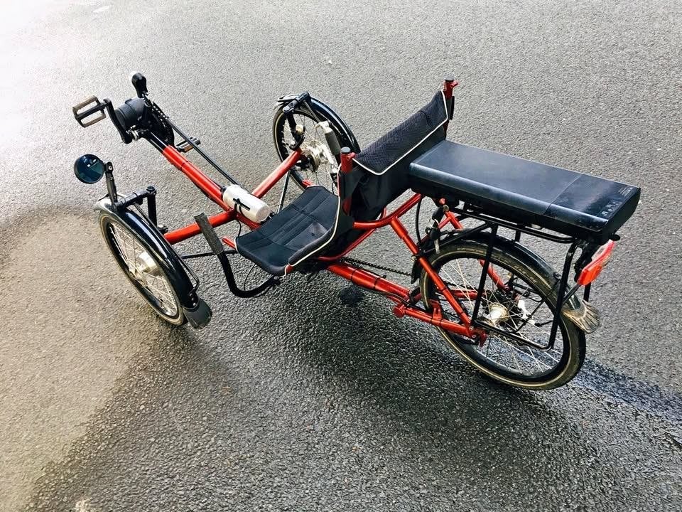 Vouwbare Elektrische Ligfiets Trike aangeboden., Ophalen of Verzenden, Gebruikt