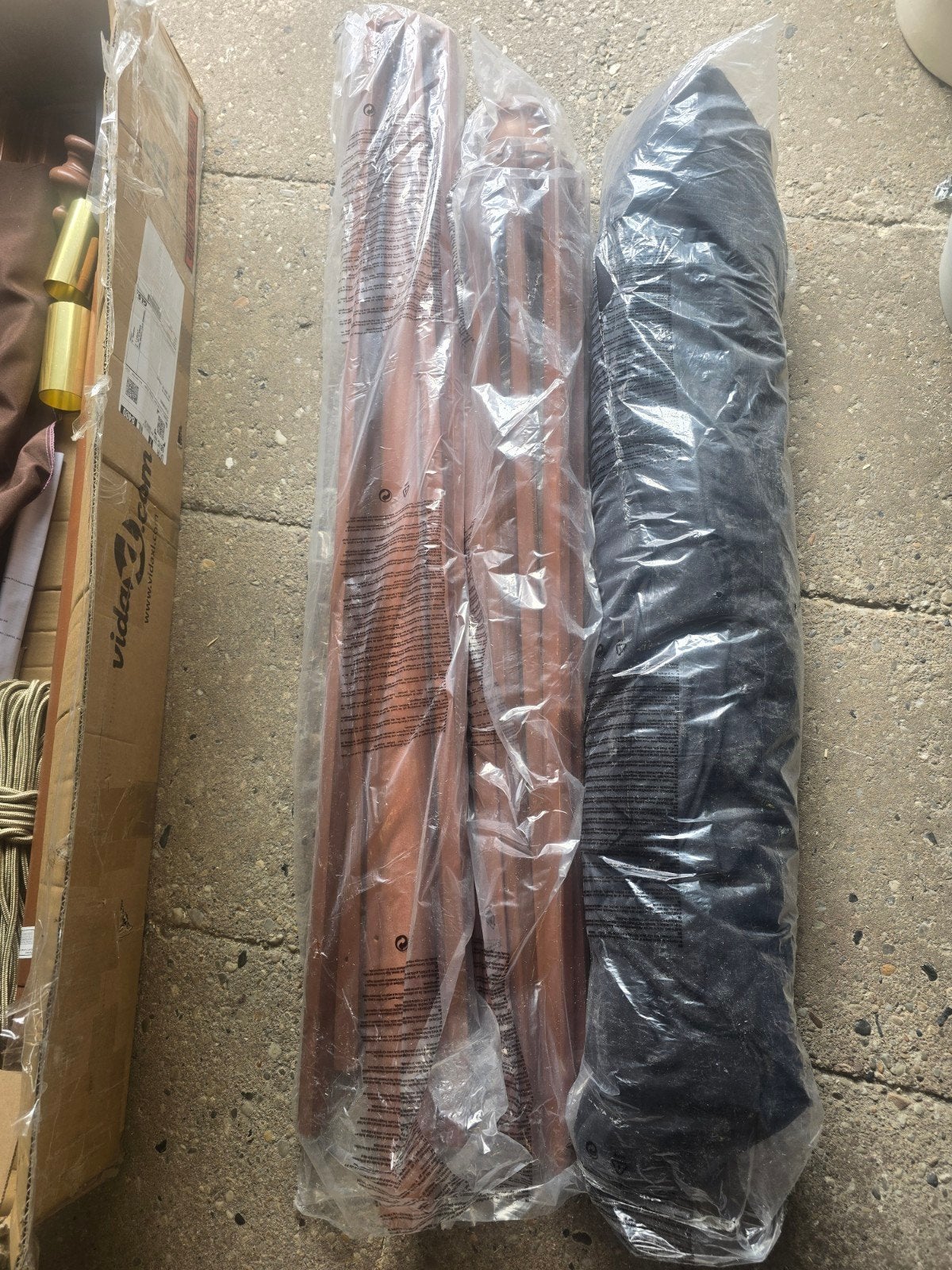 Parasol met houten paal.3 x 3 m, zwart, Tuin en Terras, Parasols, Ophalen, Stokparasol