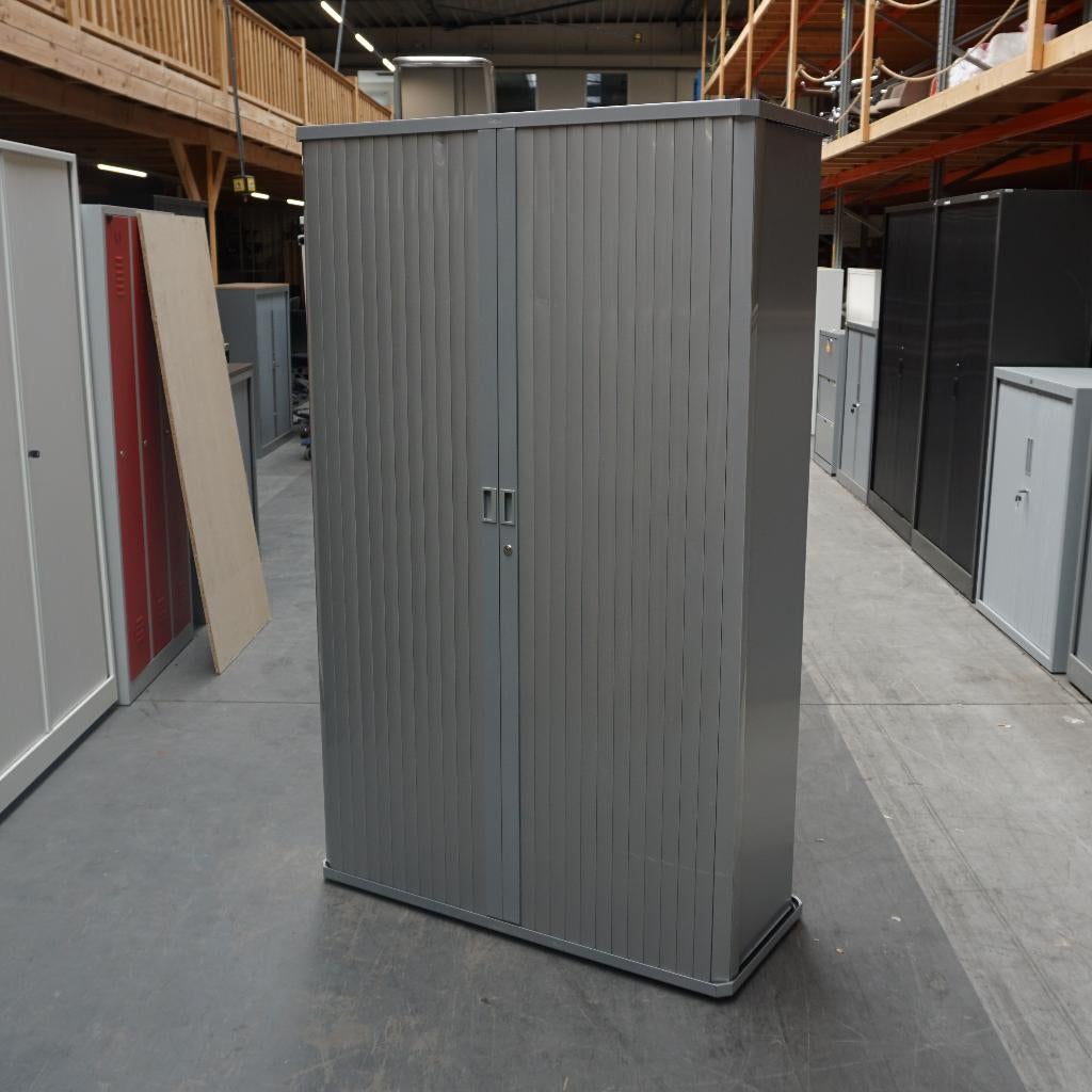 Roldeurkasten Gispen Octa Garagekasten 195x120x50cm Grijs, Gebruikt, 100 tot 150 cm, ., Ophalen of Verzenden