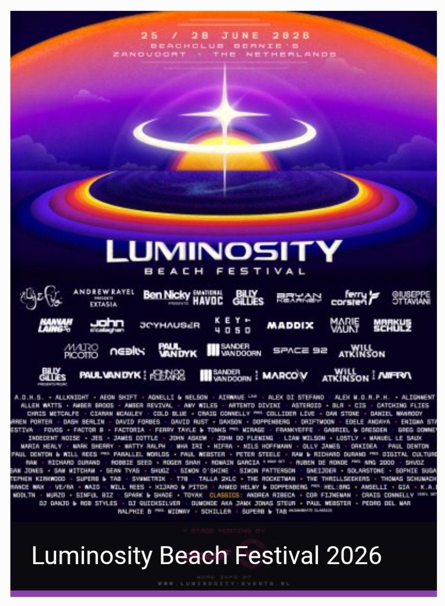 Luminosity Beach Festival weekend ticket 25-28 juni, Tickets en Kaartjes, Eén persoon