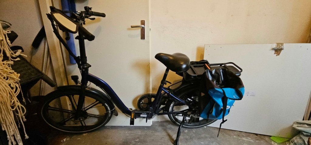 lacross ambling 400xl elektrische vouwfiets, 20 inch of meer, Versnellingen, Zo goed als nieuw, Totaal opvouwbaar