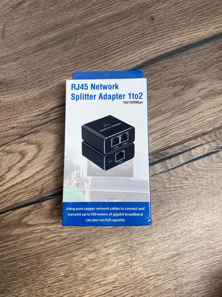 RJ45 Netwerk Splitter Adapter 1 naar 2 - 100/1000Mbps, Ophalen, Nieuw