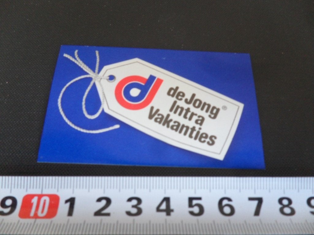 sticker De Jong Intra Vakanties  PH211, Ophalen of Verzenden, Zo goed als nieuw