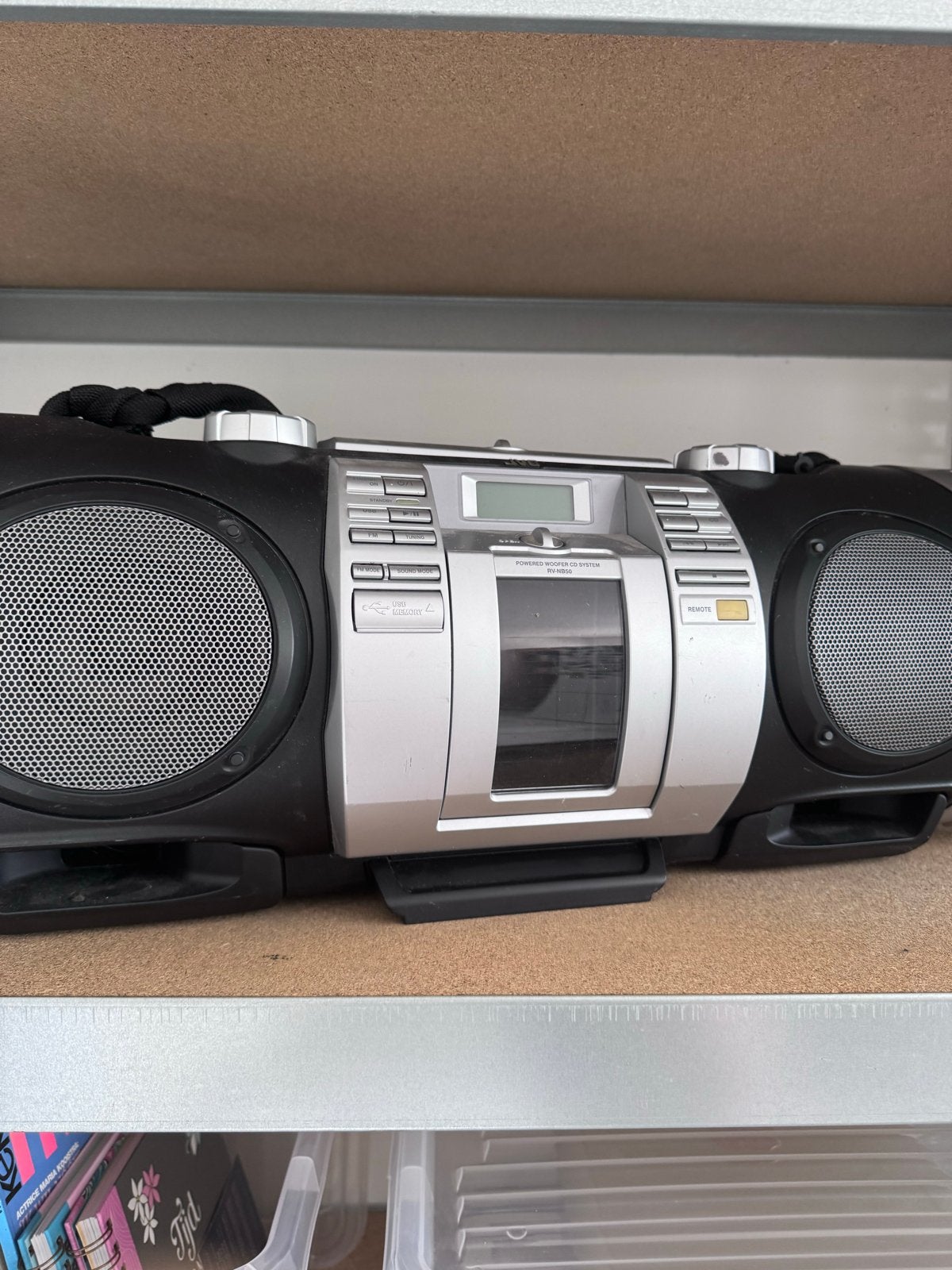 JVC Boombox met CD-speler en Radio - Draagbaar Geluidssystee, Audio, Tv en Foto, Radio's, Ophalen of Verzenden, Gebruikt, Radio