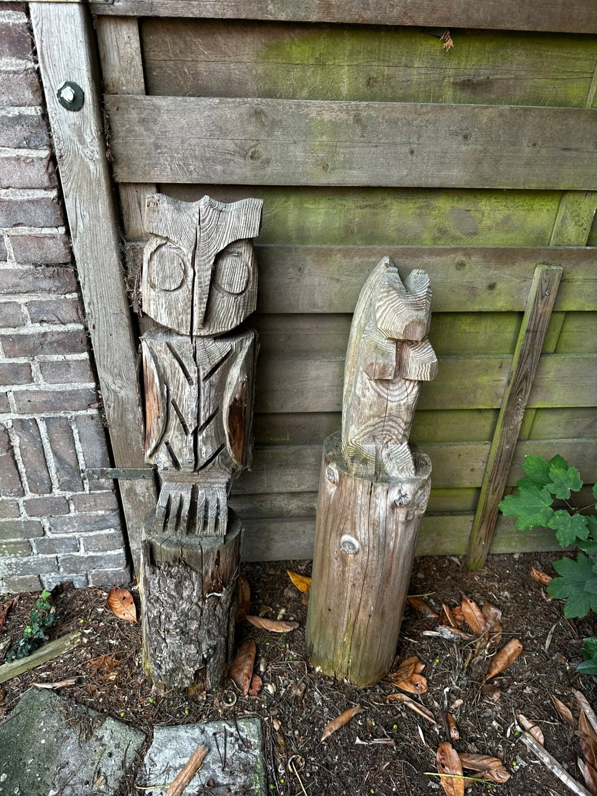 Houten totempalen, Tuin en Terras, Ophalen of Verzenden, Zo goed als nieuw
