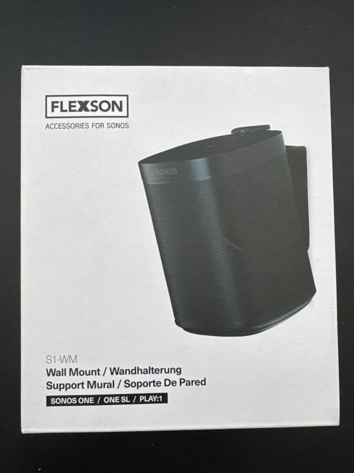 Flexson S1-WM Muurbeugel voor Sonos One/One SL/Play:1, Ophalen of Verzenden, Nieuw, Overige typen, Overige merken