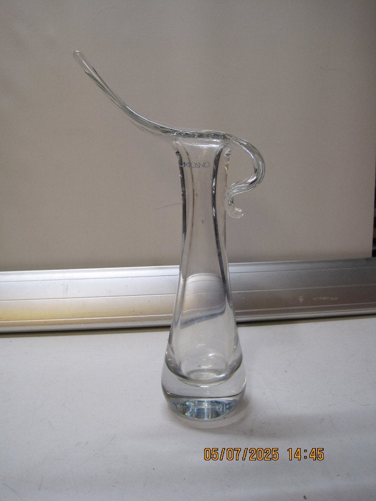 krosno glazen vaas bloem 24 tot 30,5 cm hoog (348), 31 cm, Gebruikt, Overige kleuren, Ophalen of Verzenden
