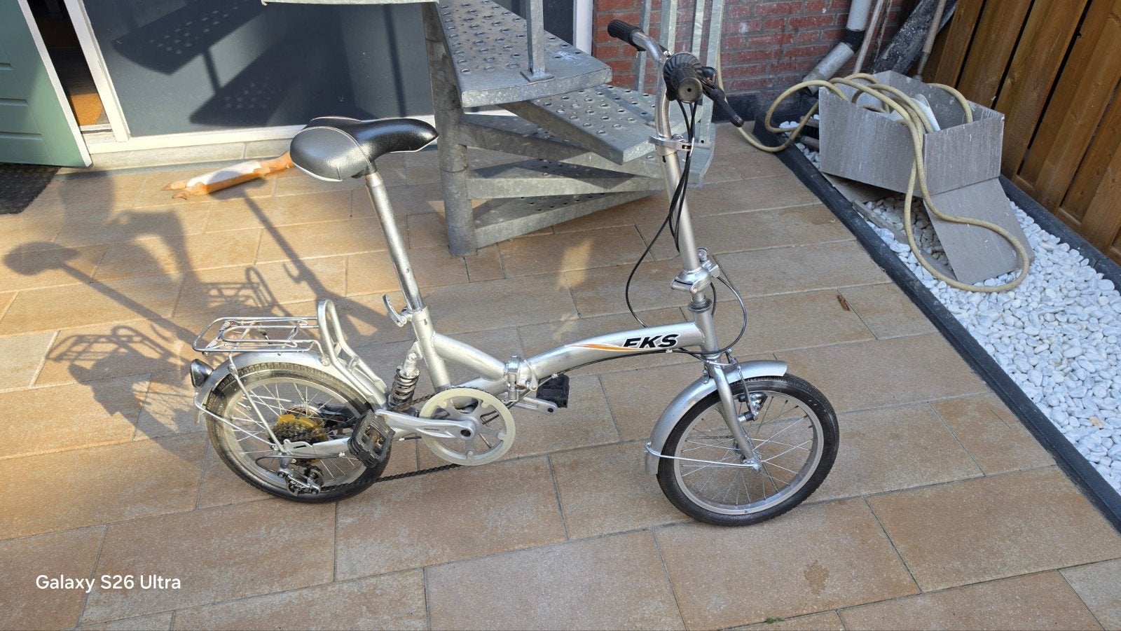 Vouwfiets, Fietsen en Brommers, Fietsen | Vouwfietsen, Gebruikt, Velgrem, Totaal opvouwbaar, Ophalen