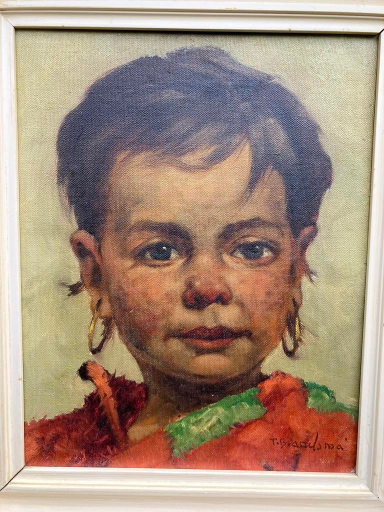 Jeanne Brandsma ; oud olieverfschilderij in goede staat, Ophalen of Verzenden