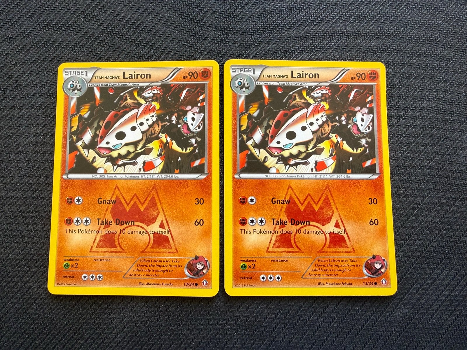 Team Magma’s Lairon 13/34 Double Crisis Pokemon, Ophalen, Nieuw, Losse kaart