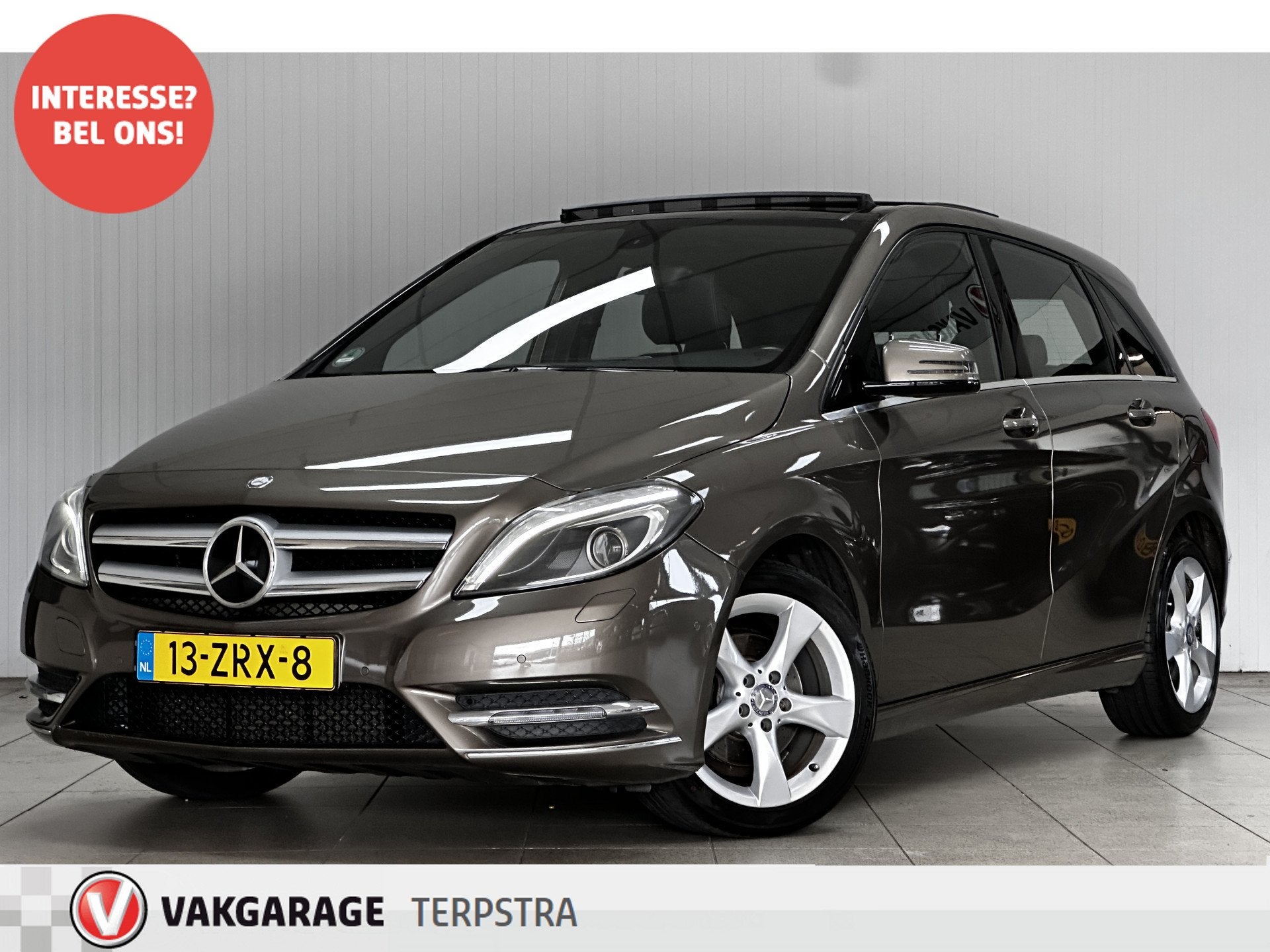 Mercedes-Benz B-Klasse 180 Ambition /AUTOMAAT! /Open Pano-Da, Auto's, Mercedes-Benz, 1325 kg, Gebruikt, 4 cilinders, Leder en Stof