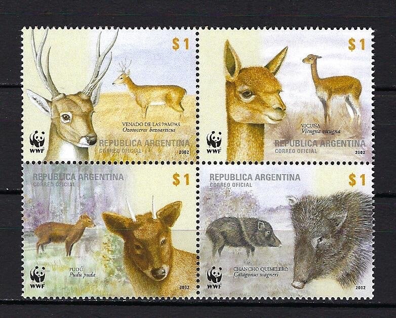 WWF Argentinië Mi. 2749/2752 Postfris, Ophalen of Verzenden, Postfris, Dier of Natuur