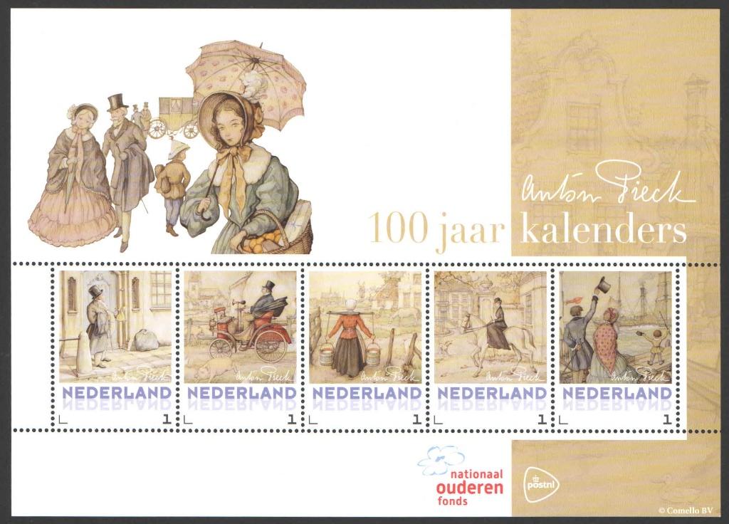 Postzegels Anton Pieck: 100 jaar Kalenders (2), Ophalen of Verzenden, Na 1940, Postfris