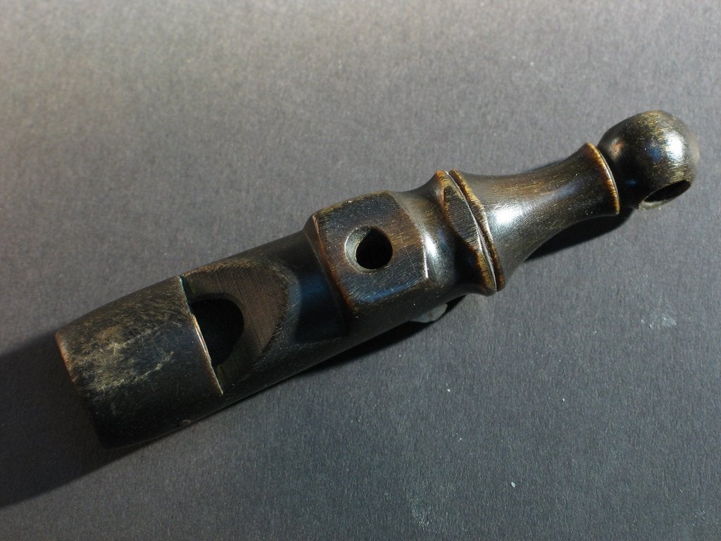 Bootsman fluitje tweetonig, hout, 1825. 2203, Antiek en Kunst, Ophalen of Verzenden