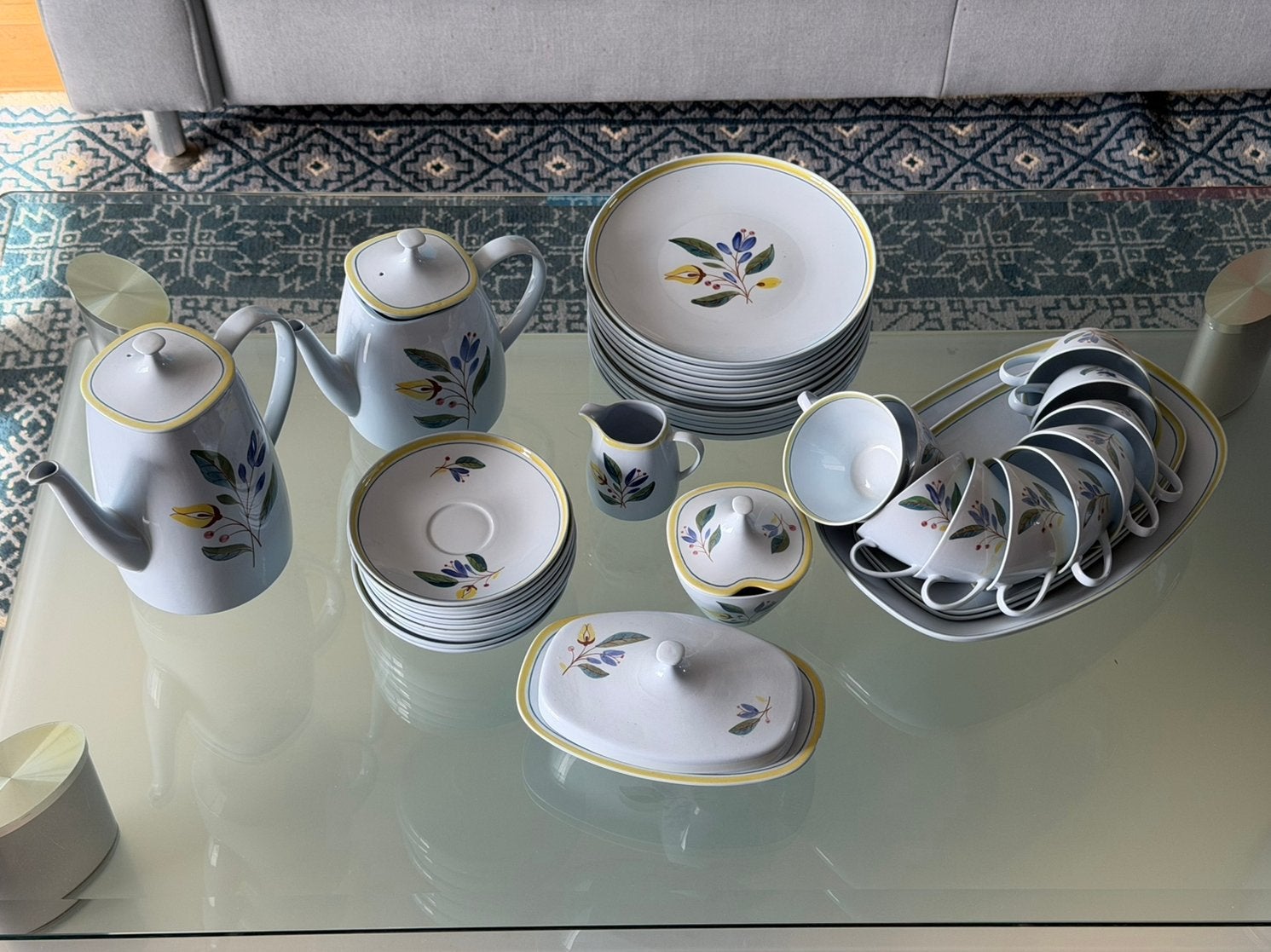 Royal Sphinx antiek lichtblauw servies Veldbouquet, Ophalen