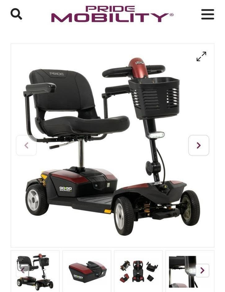 Pride go go endurance Maxx Li opvouwbare scootmobiel, Ophalen, Zo goed als nieuw, Elektrische rolstoel