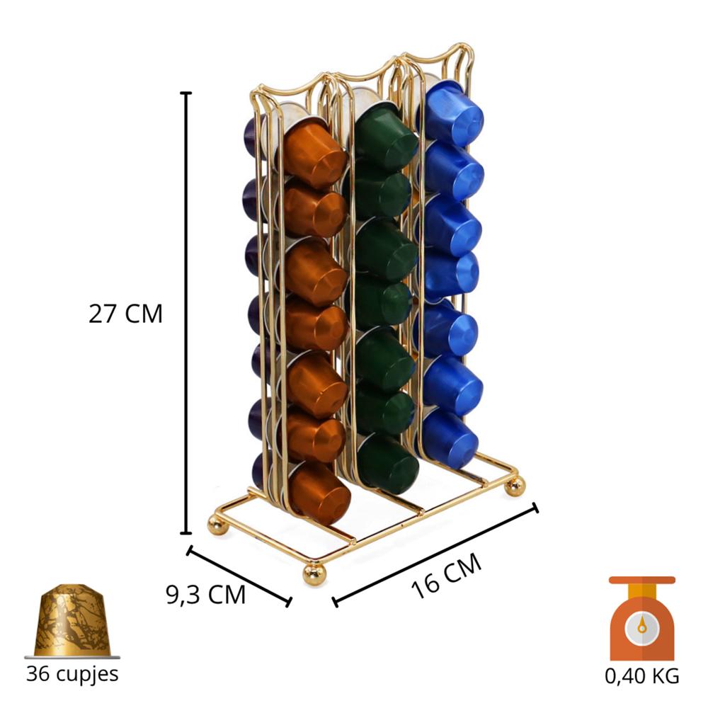 Nespresso capsules houder, Overige typen, Goud, Nieuw, Ophalen of Verzenden