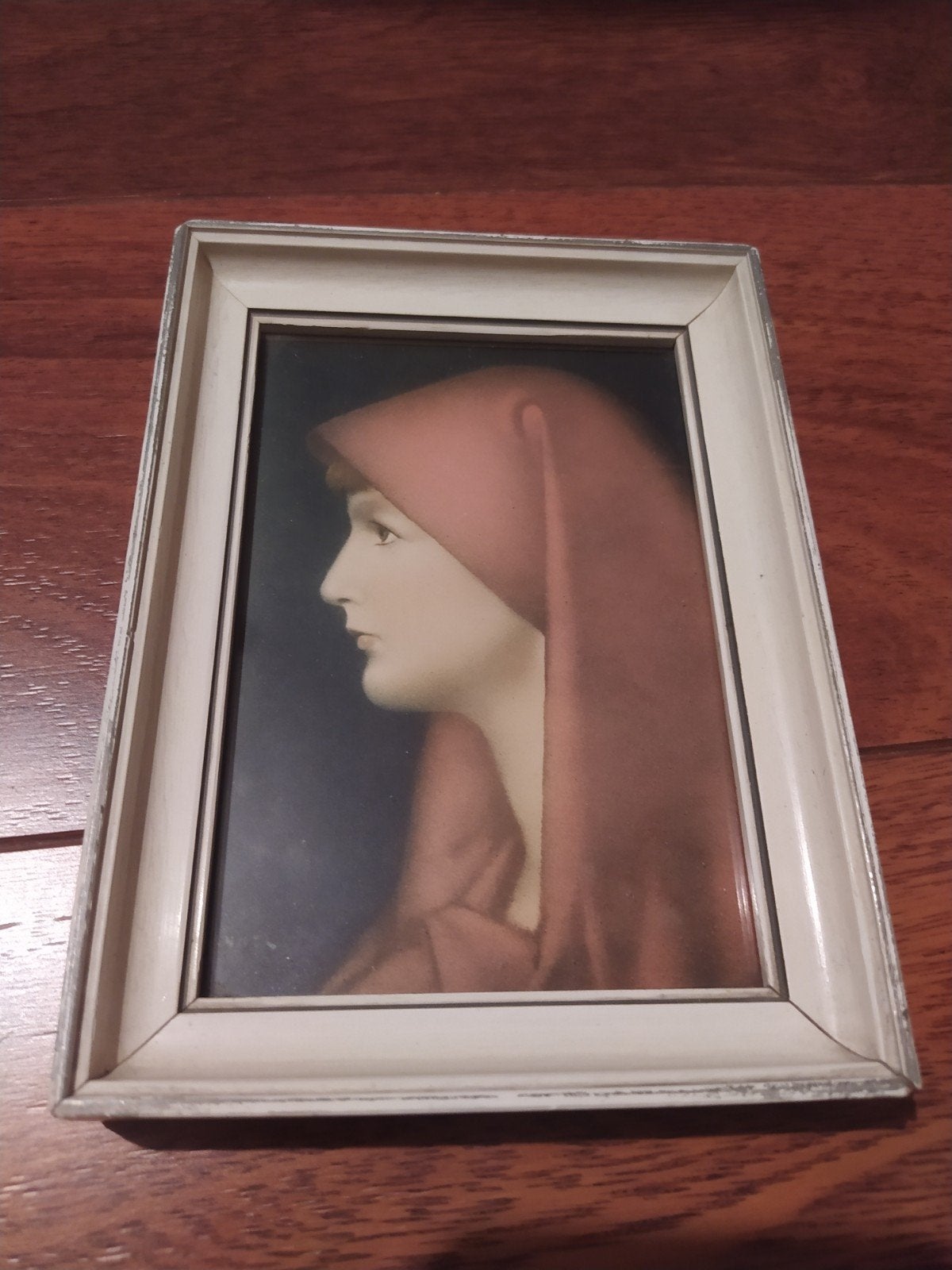 Antiek portret Heilige Fabiola (J.J. Henner) in wissellijst, Ophalen of Verzenden