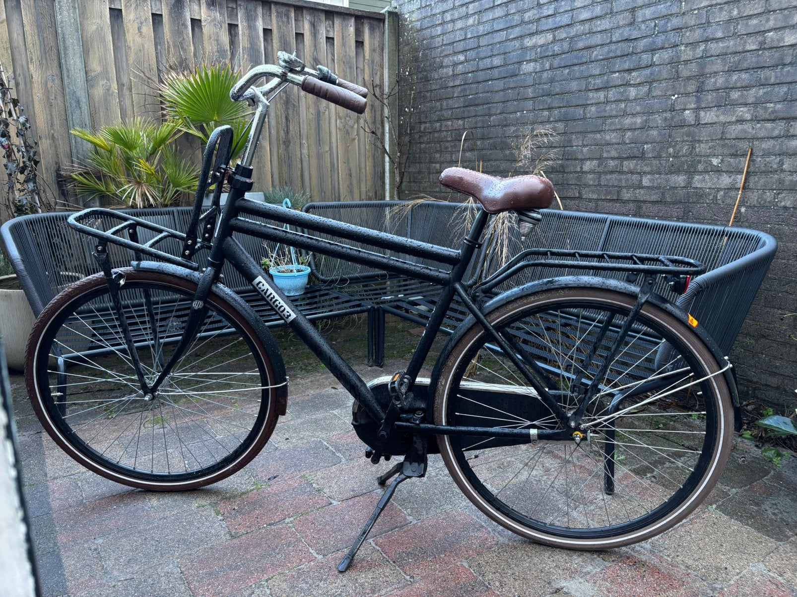 Herenfiets Cargo3 met transportrekje, Fietsen en Brommers, Fietsen | Heren | Herenfietsen, Terugtraprem, Gebruikt, Versnellingen