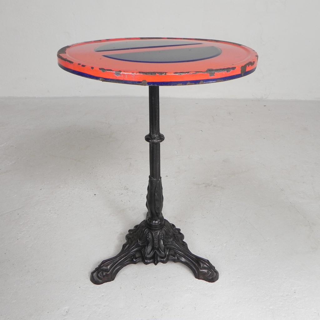 Bistrotafel met gietijzeren poot, jaren 20, Paris, Antiek en Kunst, Antiek | Meubels | Tafels, Ophalen of Verzenden
