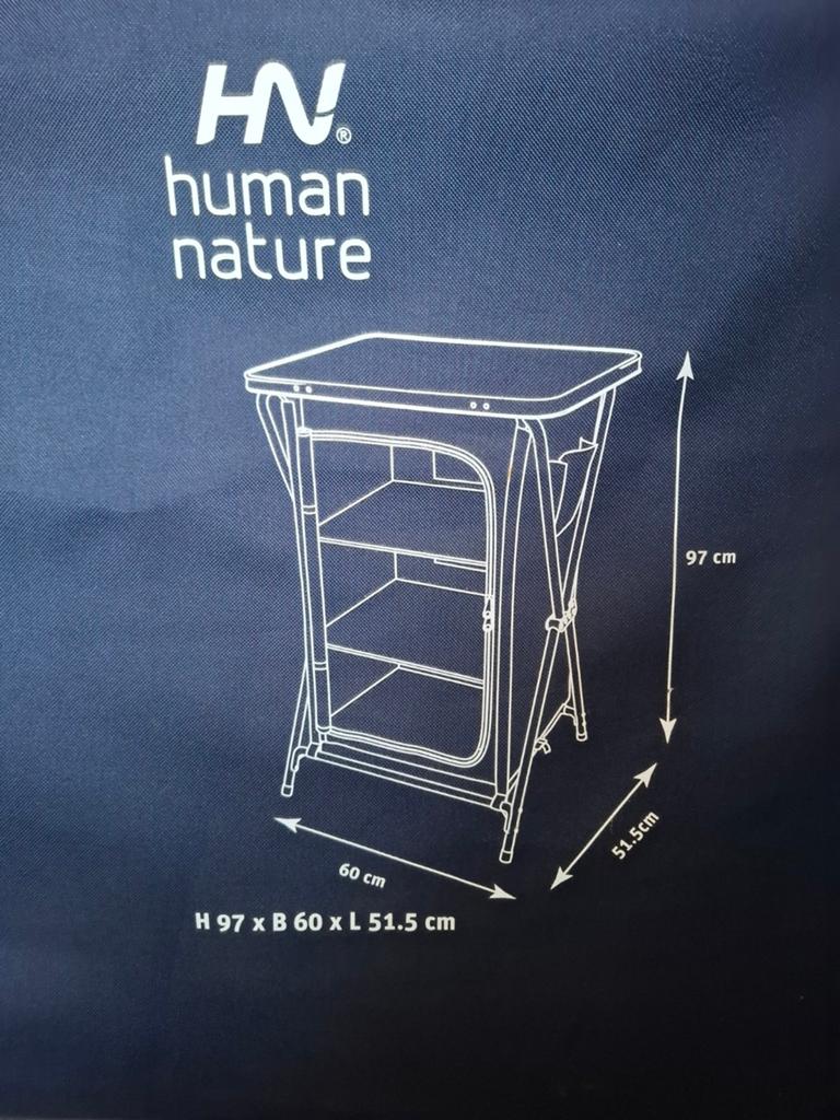 Human Nature campingkast met 3 planken, Caravans en Kamperen, Kampeeraccessoires, Ophalen, Zo goed als nieuw
