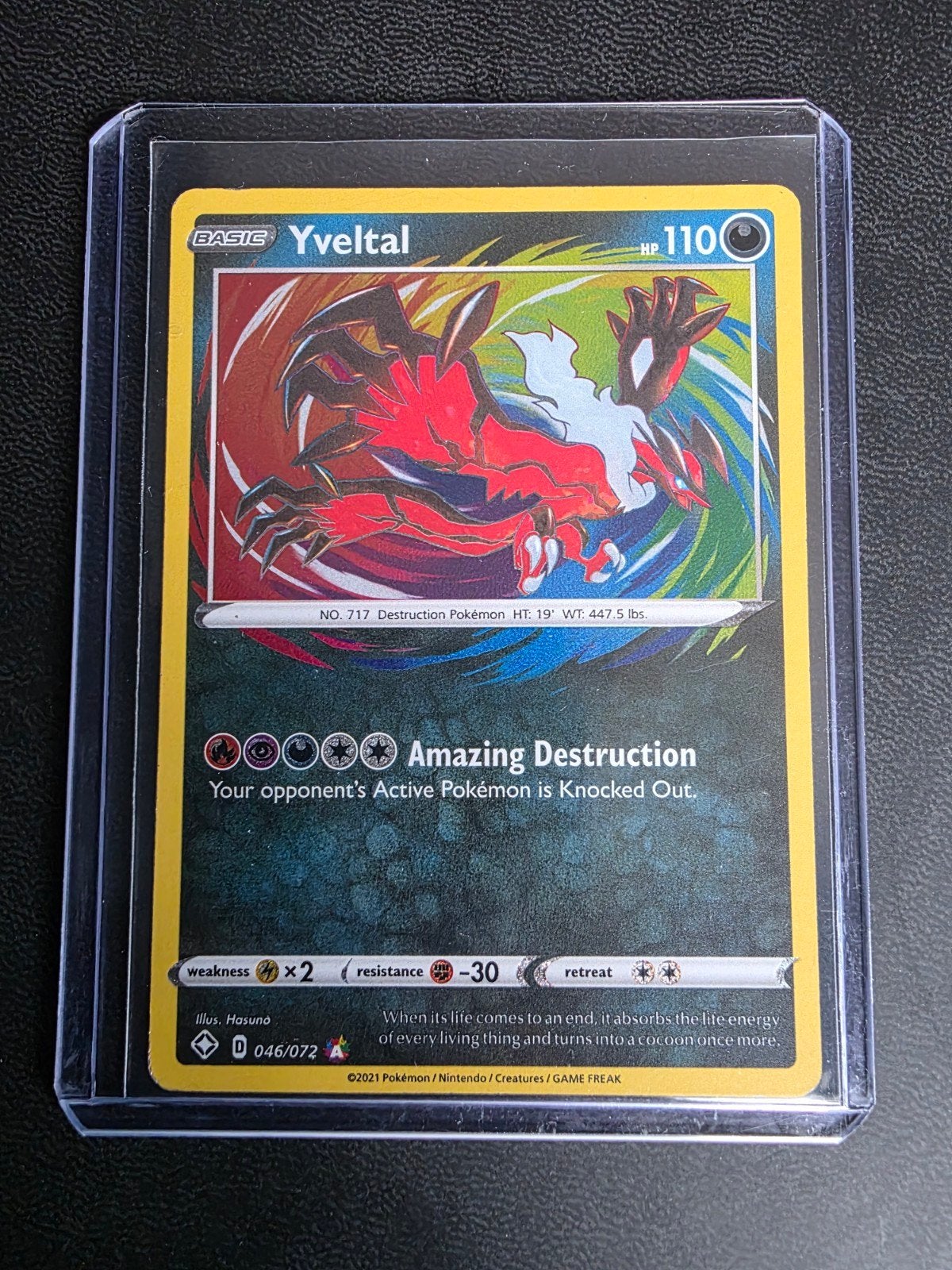 yveltal #046 shining fates, Ophalen of Verzenden, Nieuw, Losse kaart