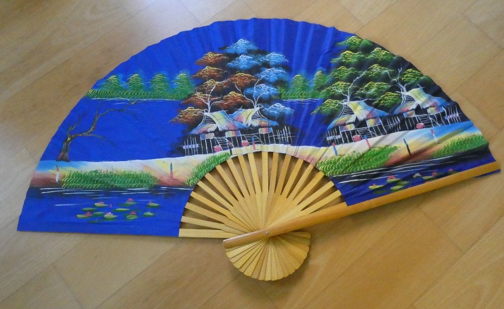 chinese bamboe waaier 150 cm, Huis en Inrichting, Ophalen, Oosters, Textiel, 150 cm