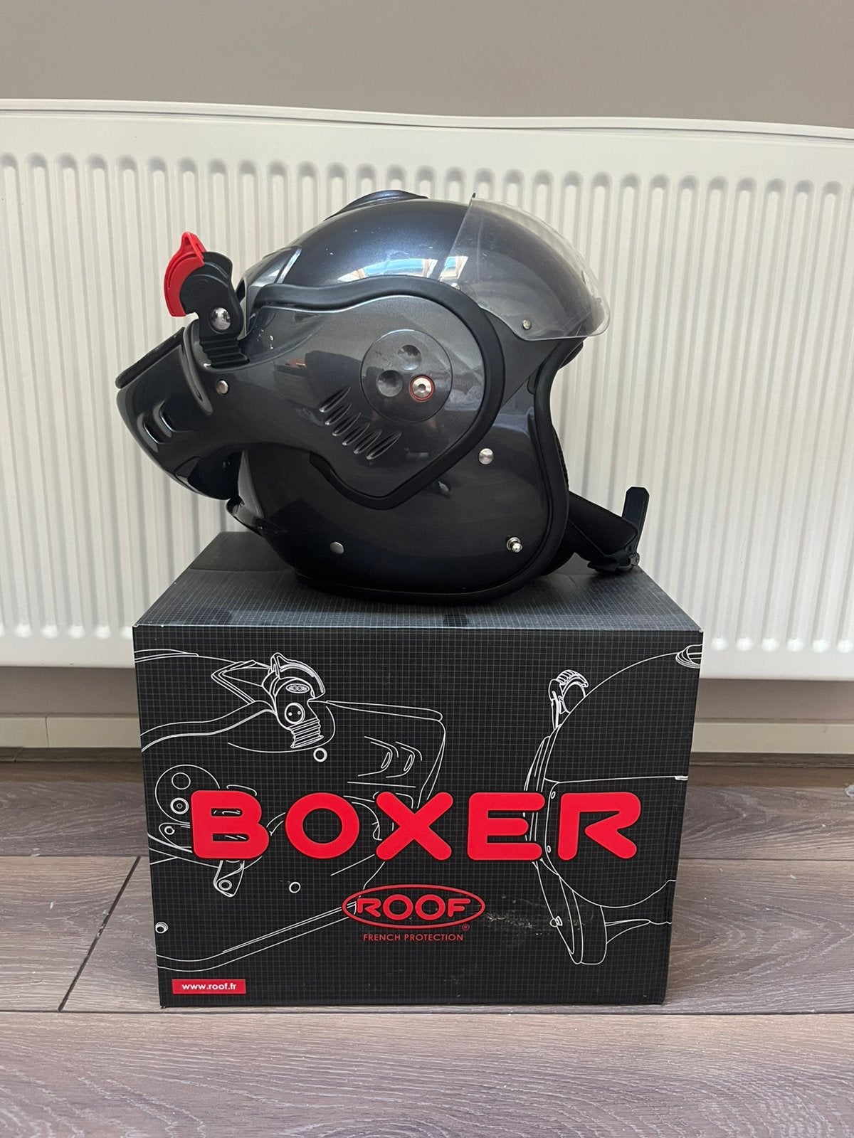 Roof Boxer helm Nardo grey | Maat L | Aankoopbon erbij, Ophalen of Verzenden, Gebruikt, Large