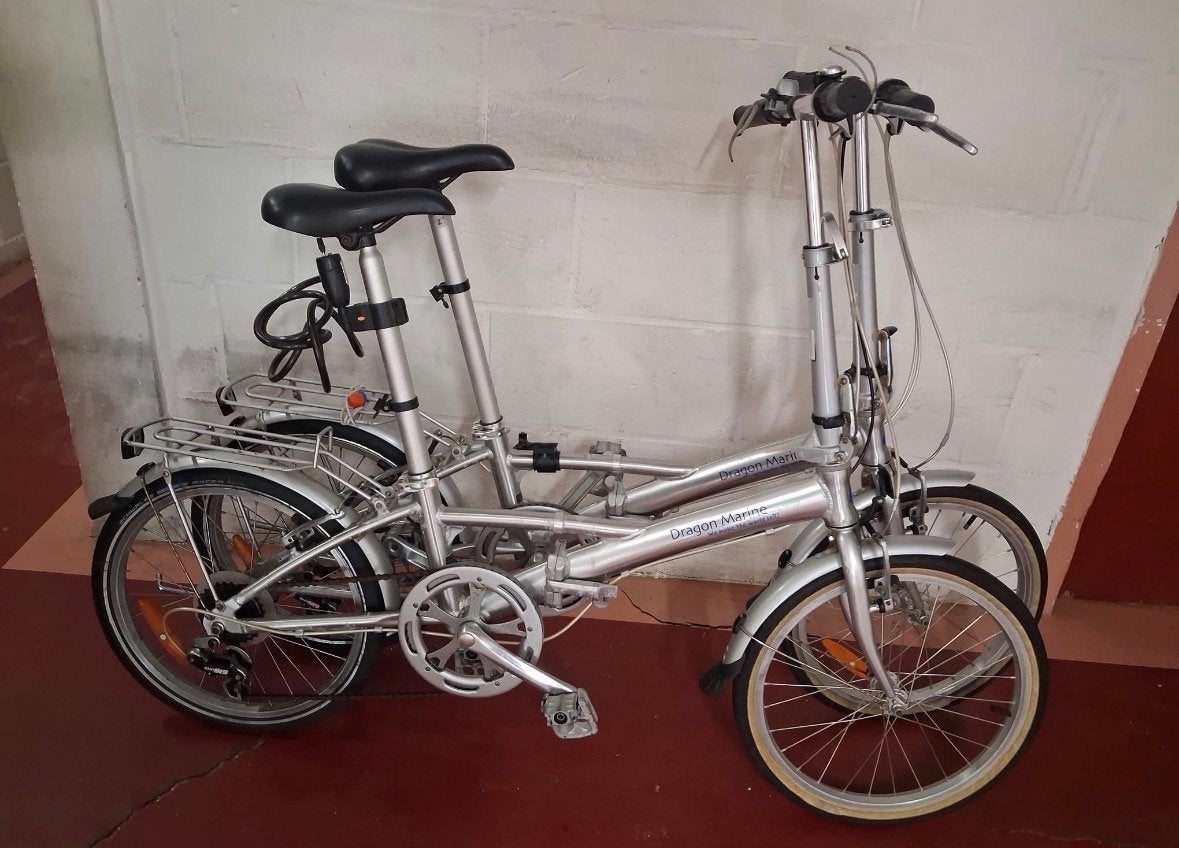 2x Aluminium Dragon marine vouwfietsen, Fietsen en Brommers, 20 inch of meer, Gebruikt, Velgrem, Versnellingen