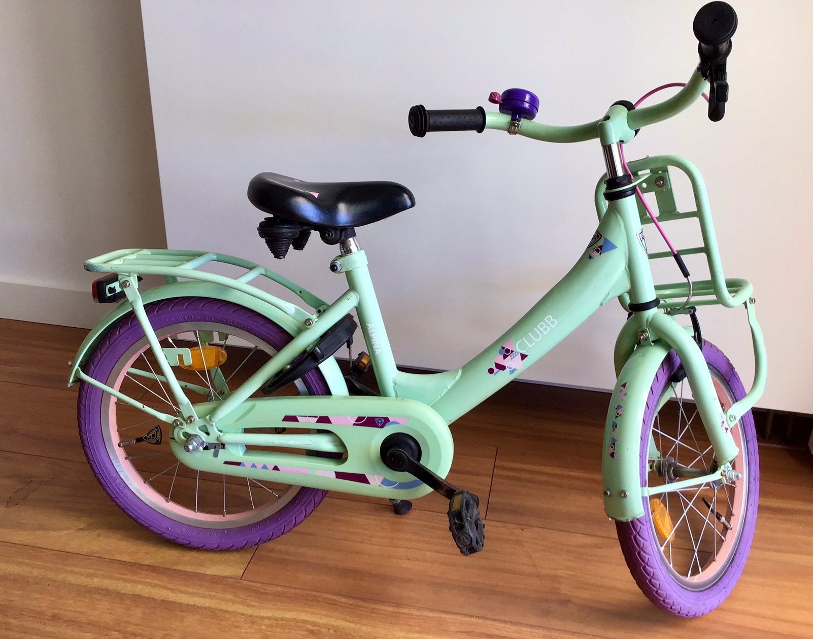 Mooie Alpina kinderfiets 16inch, Ophalen, Zo goed als nieuw, Terugtraprem, 16 tot 20 inch