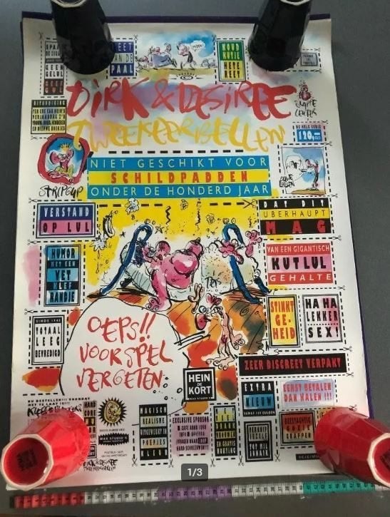 Dirk en desiree hein de kort poster r4, Eén stripboek, Ophalen of Verzenden, Zo goed als nieuw