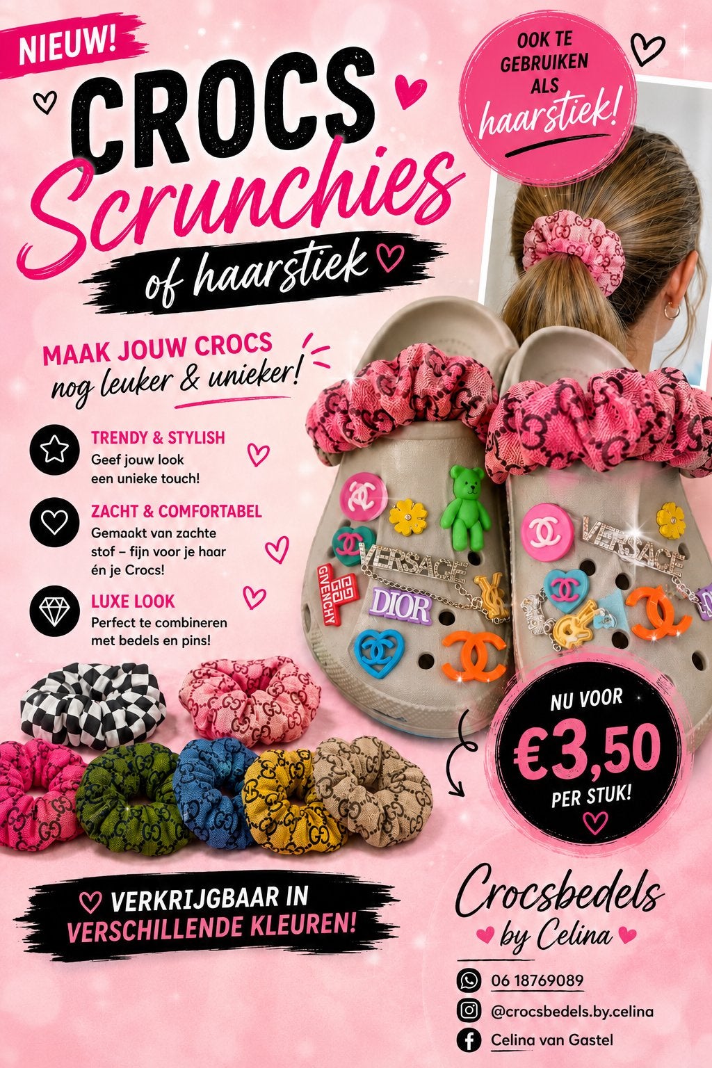Crocs Scrunchies of Haarstiek - Maak je Crocs uniek!, Ophalen of Verzenden, Nieuw