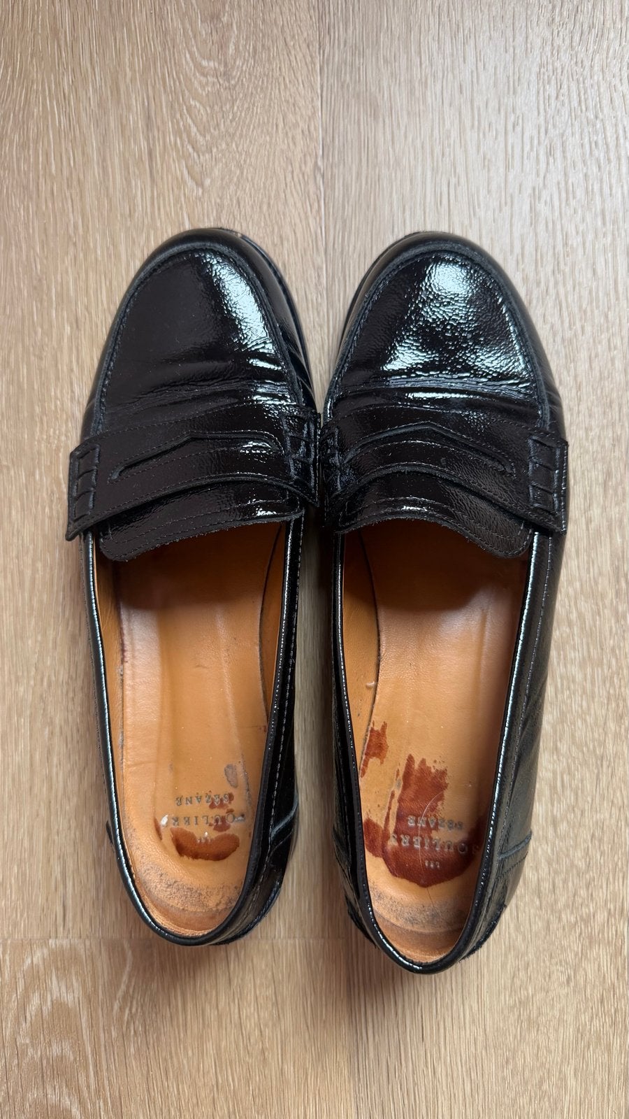Zwarte lakleren instappers van Souliers Sezane, maat 40, Ophalen of Verzenden, Gedragen, Zwart, Instappers